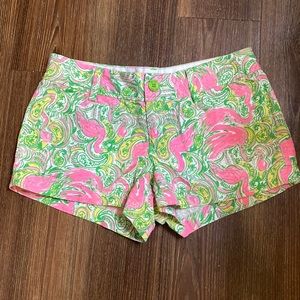 Lilly Pulitzer flamingo shorts size 2